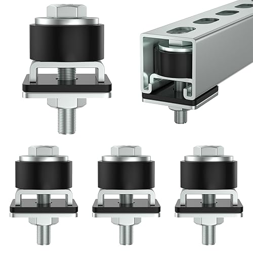 SKTREX Diseño antideslizante Ruedas de rodillos de carro Limit Trolley Assembly Positioning para canal de puntal Unistrut con 1-58" de ancho y todos