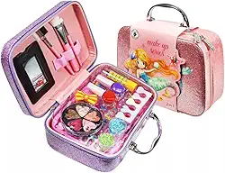 Kit Maquiagem Infantil Com Bau Maletinha Completa De Make