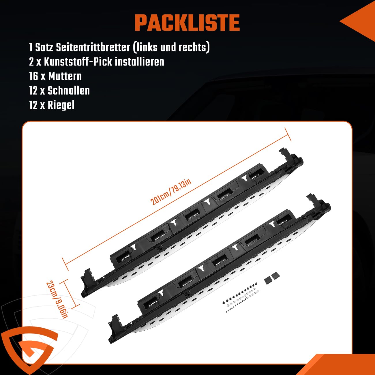 Set di pedane in alluminio per Mercedes Benz ML/GLE SUV W166 2012-2018 - Pannelli laterali battitacco, antiscivolo, accessori di alta qualità sinistra e destra