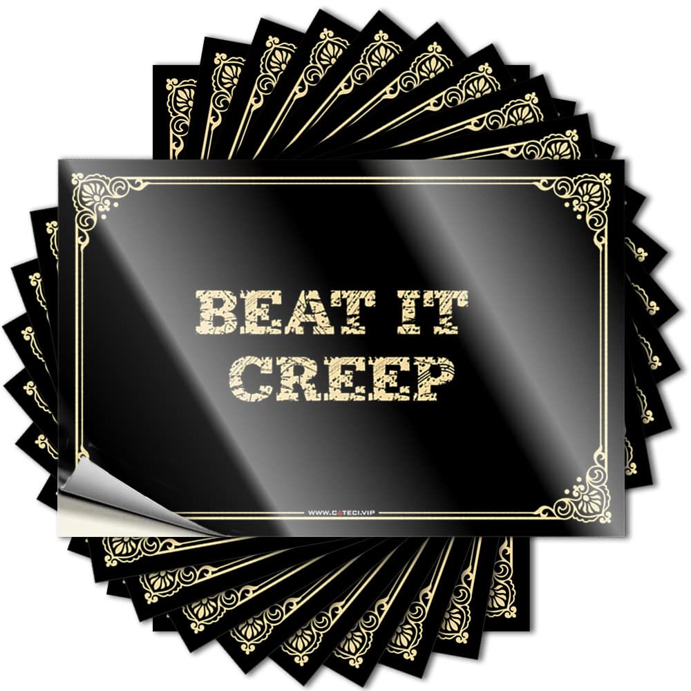 Bumper Farmhouse Vinyl Sticker | Beat It Creep Love for Gamers Use(8X12CM)