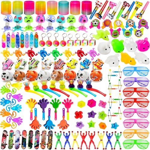 Lubibi Anniversaire Garcon Fille, 160 Pcs Jouets Cadeau Anniversaire Enfants, Remplissage de Sacs-Cadeaux, Pinata Mixte Assortiment Jouet Pour Fille Garçon,...