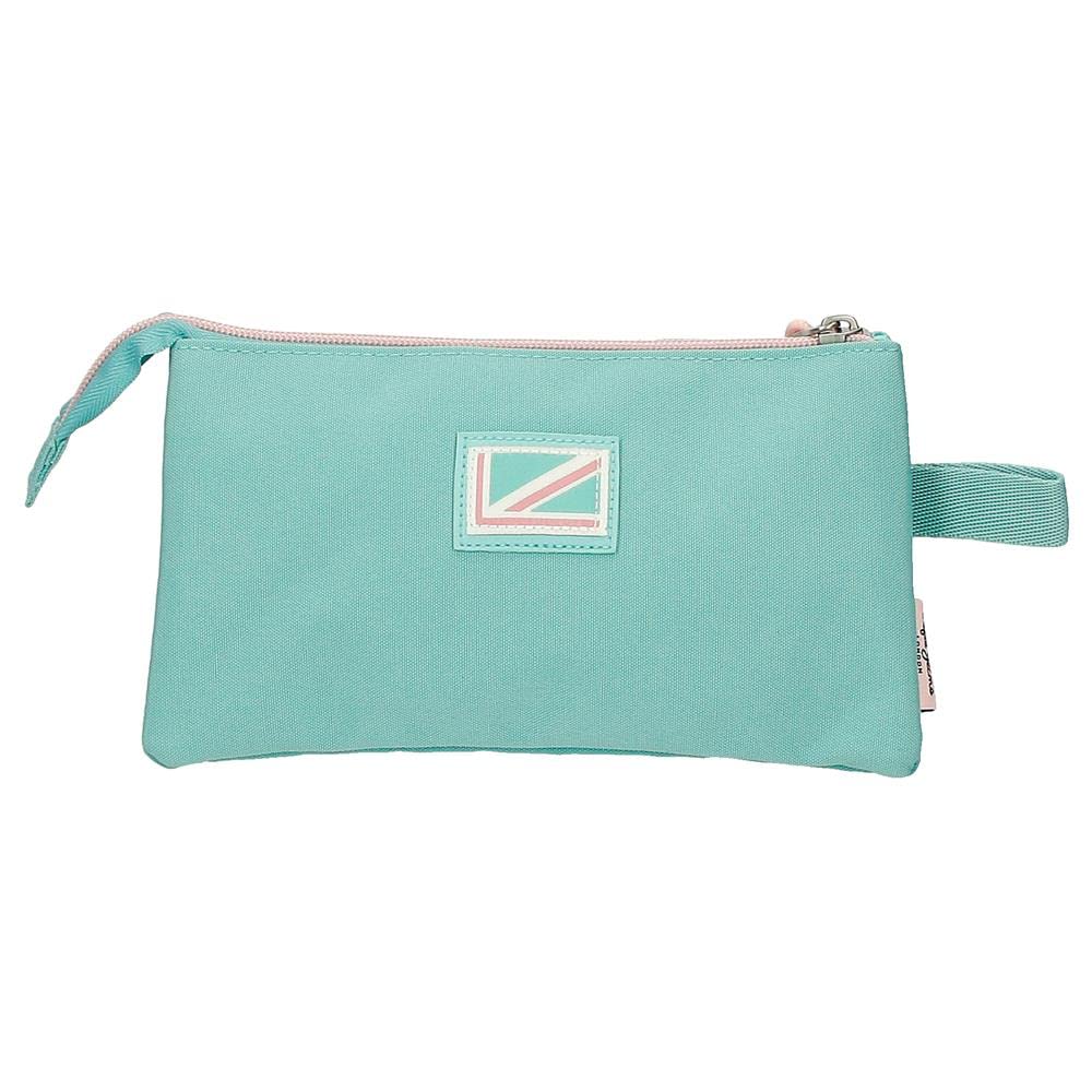 Pepe Jeans Jane Astuccio triplo blu 22 x 12 x 5 cm poliestere