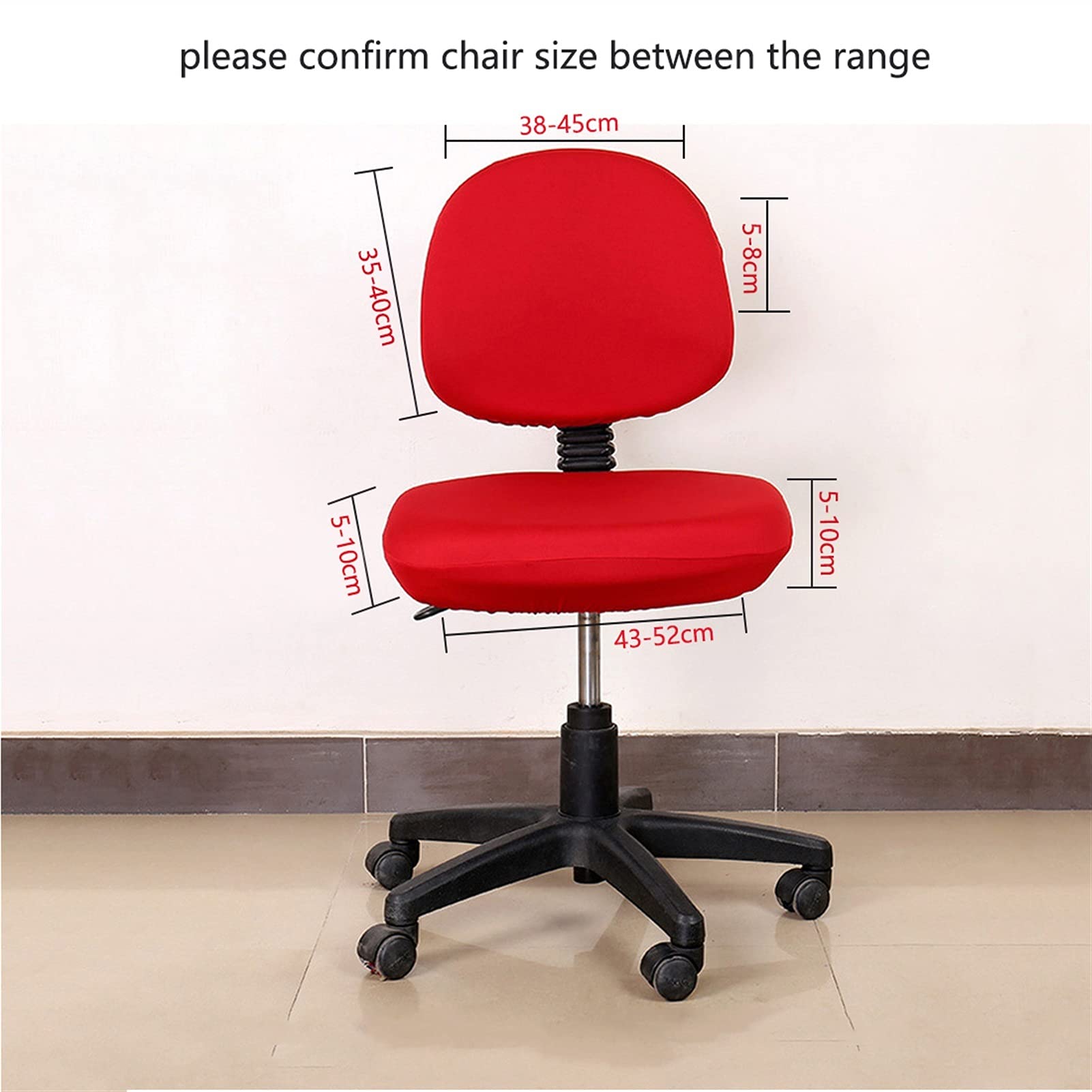 Oficina Computadora Silla de Juego Cubierta Tamaño Universal Estiramiento Elástico Spandex Silla Cubiertas Fundas Fundas sillas (Color : Sky Blue, Specification : No armrest Cover)