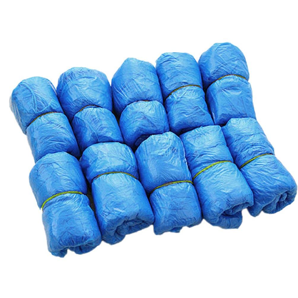 Navna 100PCS Waterproof Boot Covers Plastic Disposable Shoe Covers Overshoes Boot Cover Waterproof