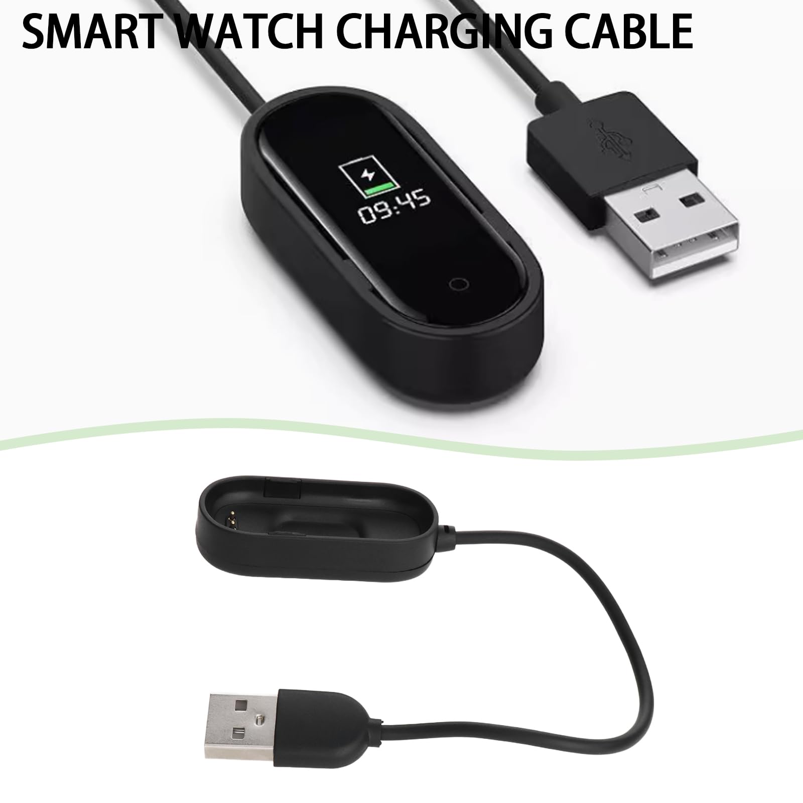 VGOL 3pcs Smart Watch Charging Cable Wire Smartwatch USB Charger Cable Replacement Compatible with Xiaomi Mi Band 4 Smartwatch - Image 2
