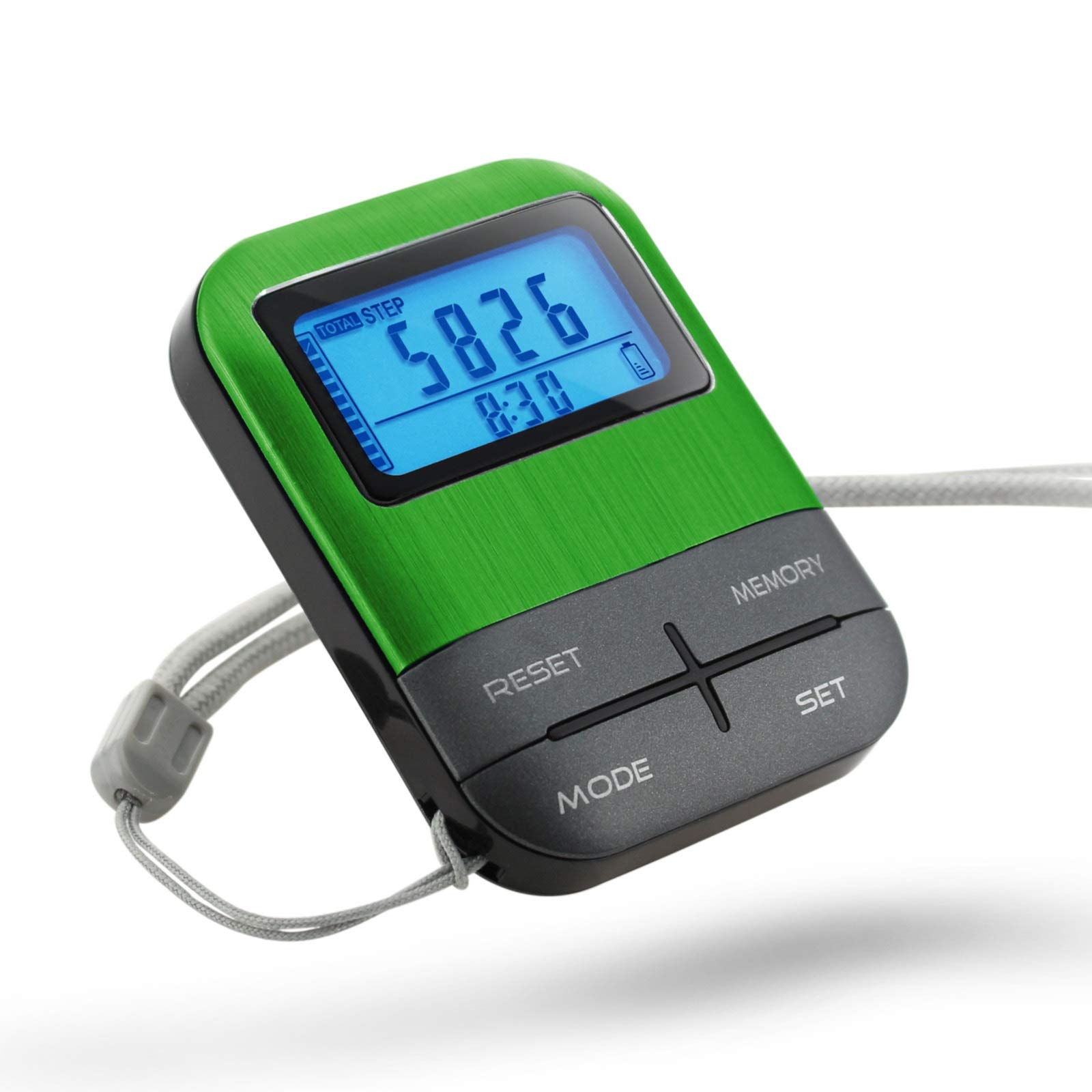 Pedometro di Ricarica USB El Funzione di retroilluminazione della retroilluminazione della Distanza calorica Sport Pedometro Memory Pedometro