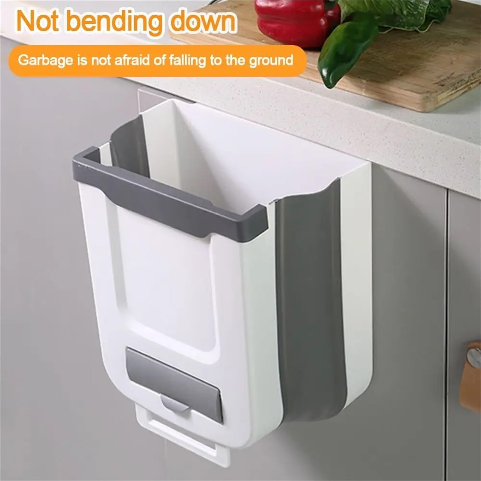 Portarifiuti A Parete 7/10L PP Appeso Cestino Della Spazzatura Portatile Fissato Al Muro Porta Dell'armadio Bidone della Spazzatura Riciclabile Bidone Dei Rifiuti Pieghevole Cestino Cucine Per Bagno,