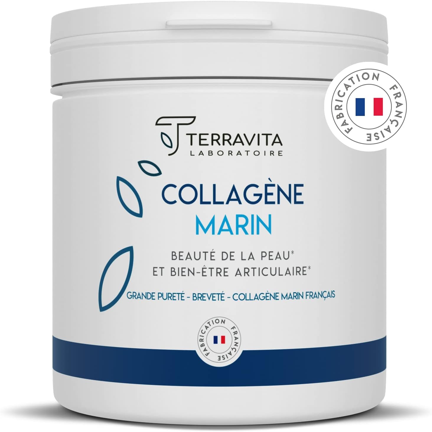 COLLAGÈNE MARIN Breveté en Poudre + Vit C 250 Grammes de Peptides de Collagène Purs de Type 1 COLLAGÈNE MARIN Breveté en Poudre + Vit C 250 Grammes de Peptides de Collagène Purs de Type 1