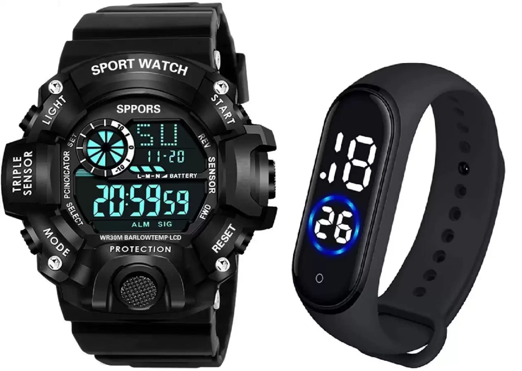 SELLORIA A Digital Watch Shockproof Multi-Functional Automatic Black Strap Waterproof Digital Sports Watch for Mens Kids Watch for Boys (Black) (B0BT7K2BM8) Amazon Price History, Amazon Price Tracker