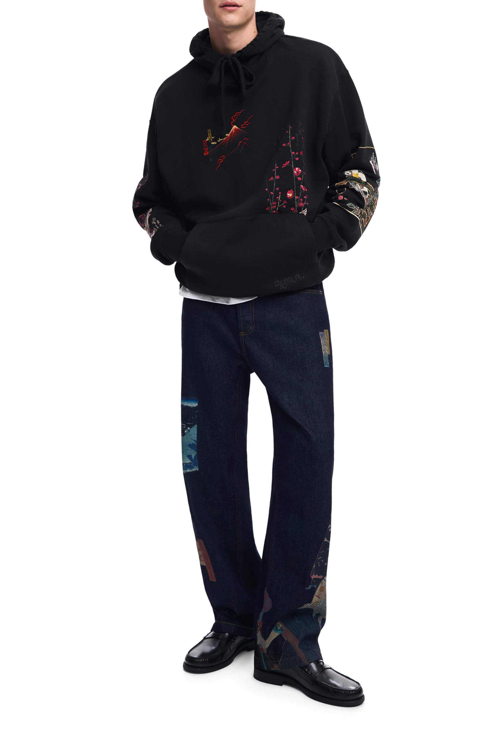 Desigual Sweat_Postcards Sweatshirt Hombre (Pack de 1)
