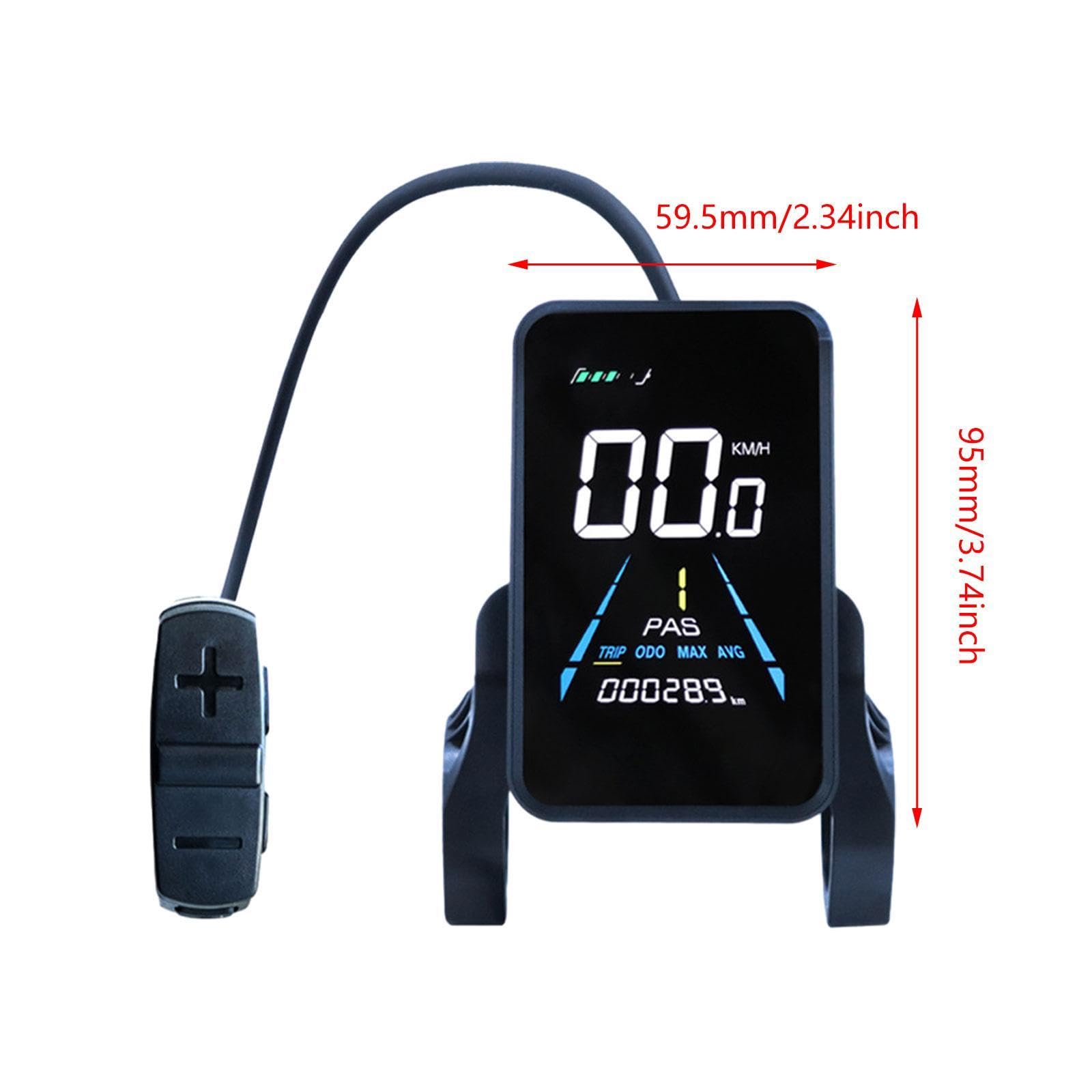 kowaku Computadora para Bicicleta Eléctrica Cuentakilómetros para Bicicletas Eléctricas, Computadora para Ciclismo,