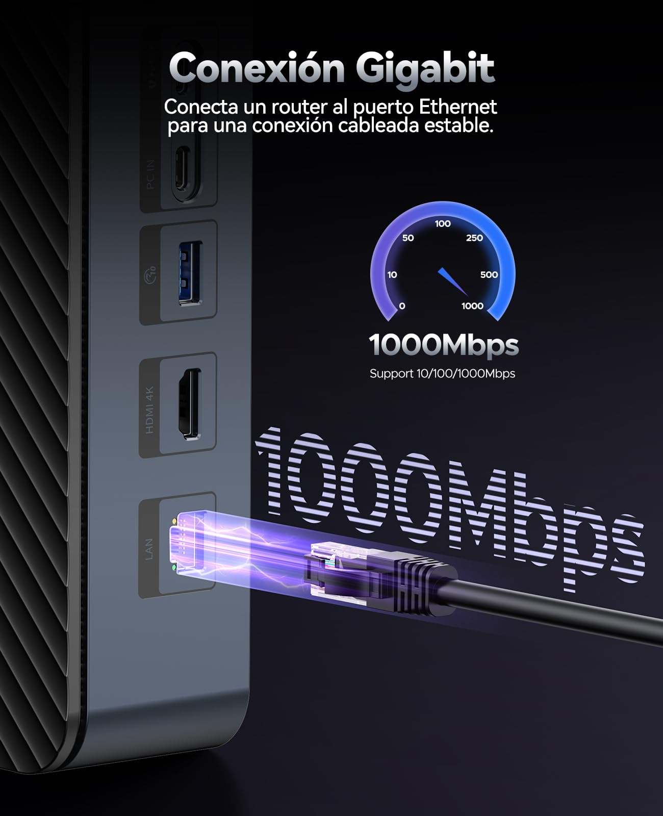 ORICO Carcasa SSD M.2 NVMe/SATA y Unidades SATA de 2,5"/3,5" hasta 26TB HDD,USB C Dock con 4K HDMI,Adaptador 10Gbps USB-A/C, SD/TF, 100W PD, Ethernet,Compatible con portátiles HP/Lenovo/DELL