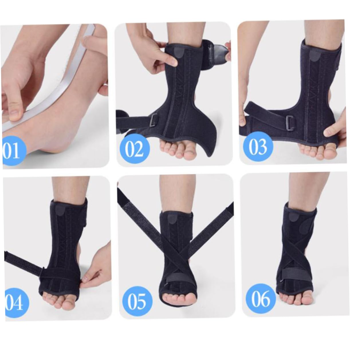 Gogogmee Plantar Splint Tail Docking Bands Decorative Spray Bottle Foot Arch Support Foot Support Supship Night Splint Foot Straighteners Aluminum Bar Splint Foot Black