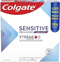 Colgate Creme dental Sensitive Pro Alívio Imediato Xtreme 4x90g Leve mais pague menos