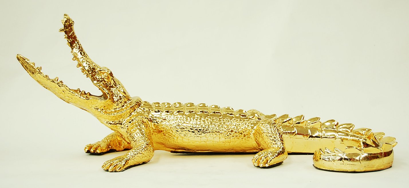 Amazon.co.jp: ワニ クロコダイル オブジェ 置物 インテリア