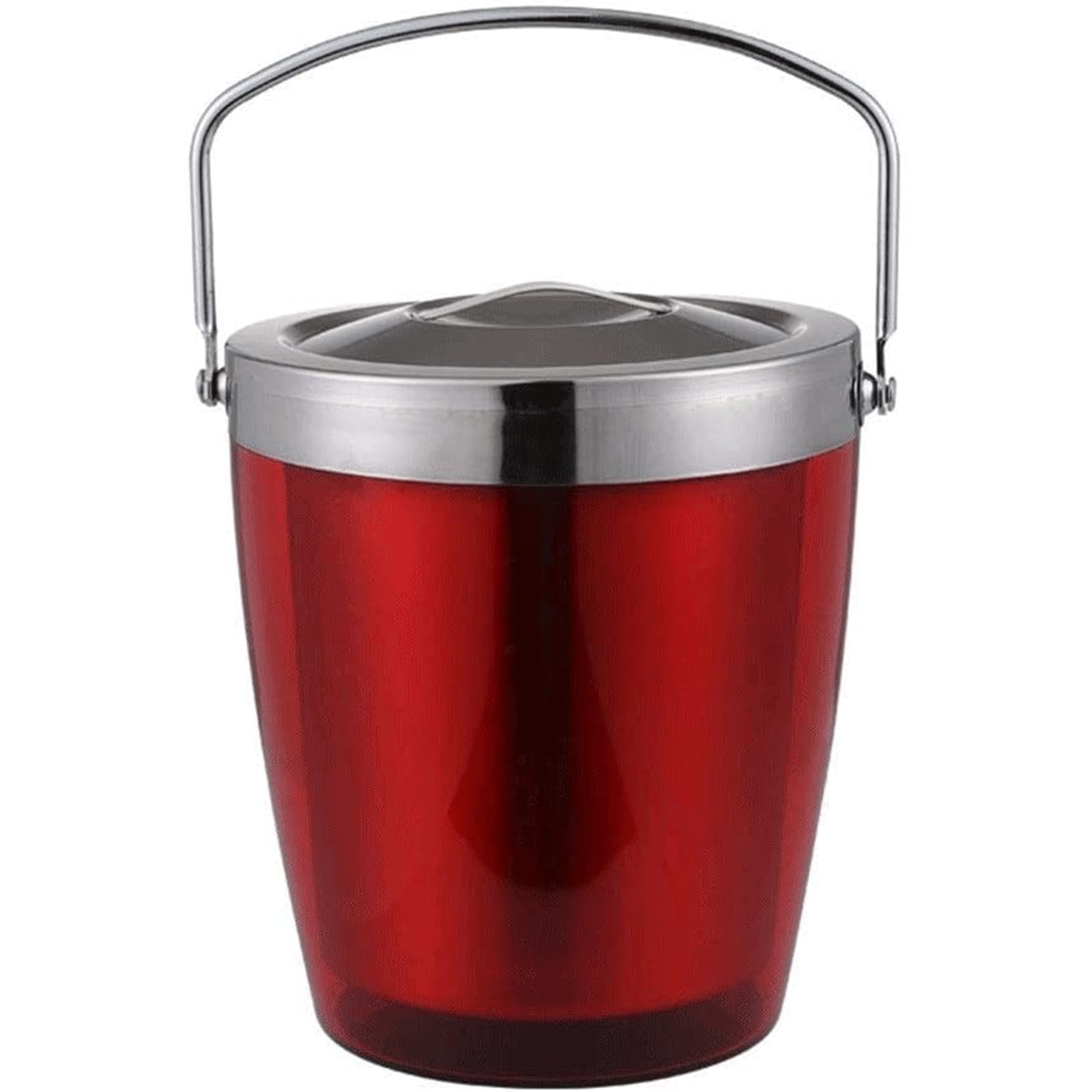 Cubitera Botella Vino Cubo de Hielo Cubo de Acero Enfriador de Botellas de Acero Inoxidable de Pared Enfriador de champán, Vino, Enfriador de Cerveza para Fiestas Asas de Transporte