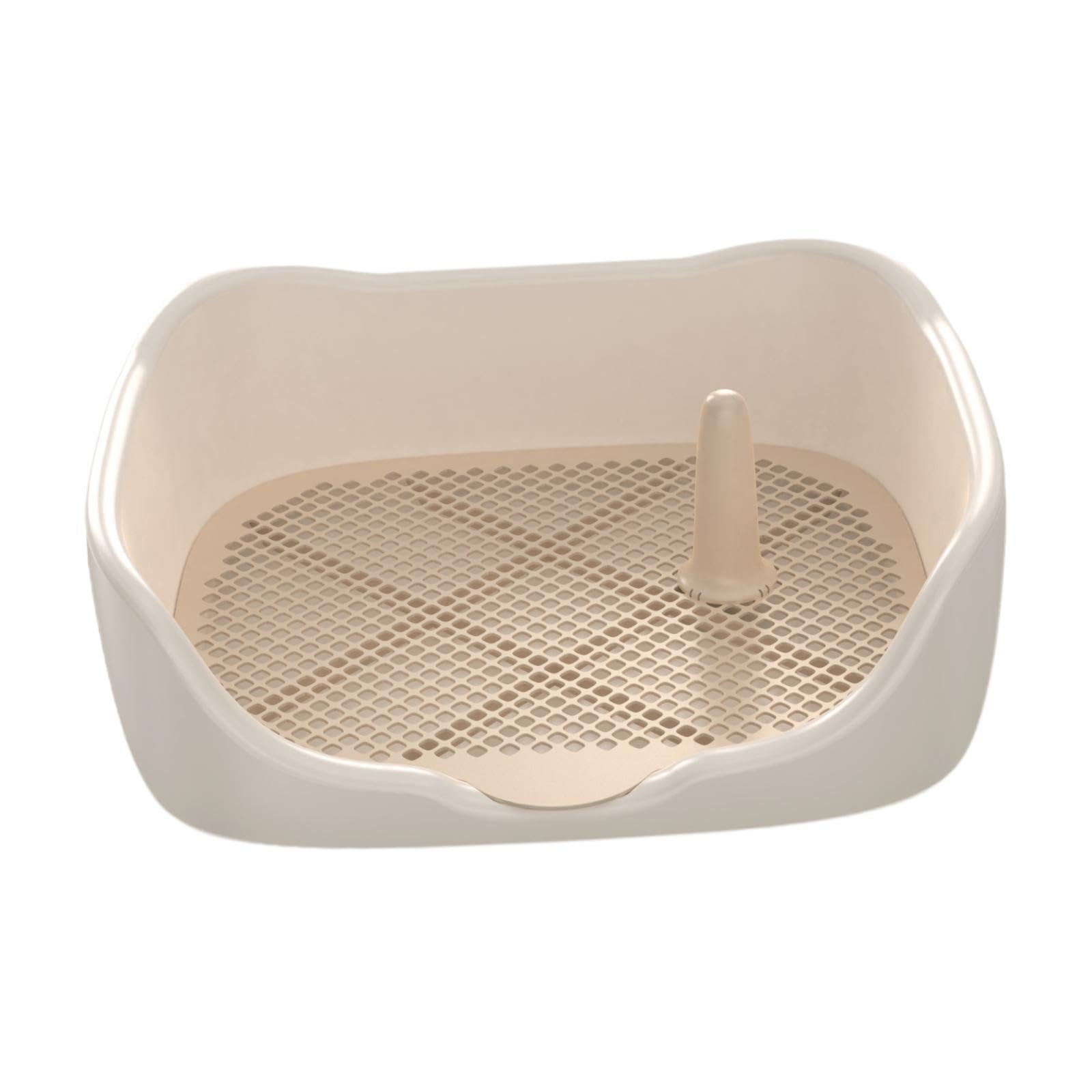 Pet Dog Toilet,Dog Litter Box, Keep Paws and Floors Clean, Puppy Training Potty Tray, Mesh Grids Toilet, White Medium
