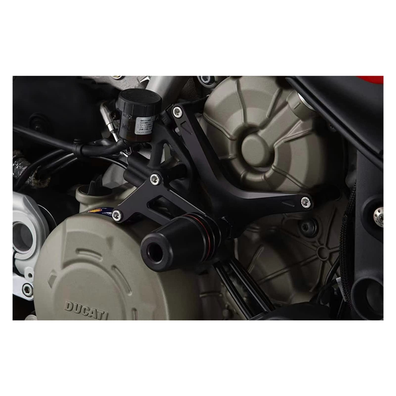HYRAM Motocykl Falling Ochrona Ramka Slider Fairing Guard Crash Pad Protector Fit Ducati. Pasuje for Streetfighter. V4 / V4S 2017-2021 ochrona przed upadkiem (Color : Noir)