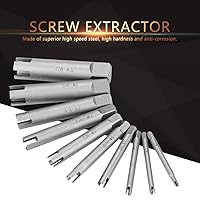 Vista 5 de Juego de extractor de tornillos de cabeza rota, juego de extractor de tornillos rotos, kit de extracción de tornillos rotos, kit de extracción