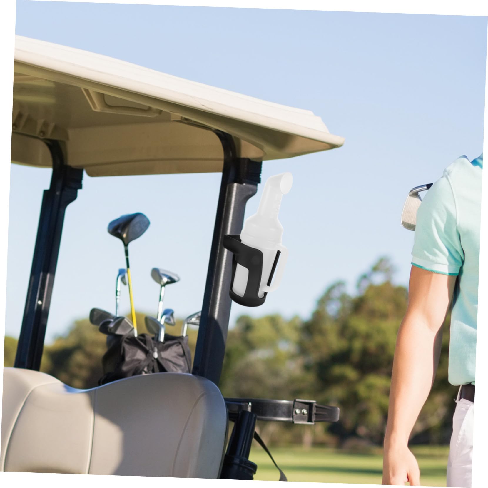 VICASKY Golfwagen-sandflasche mit Halterung aus Robustem Abs Große Kapazität Installieren Langlebig und Praktisch für Golfplatzpflege und Golfcart-zubehör