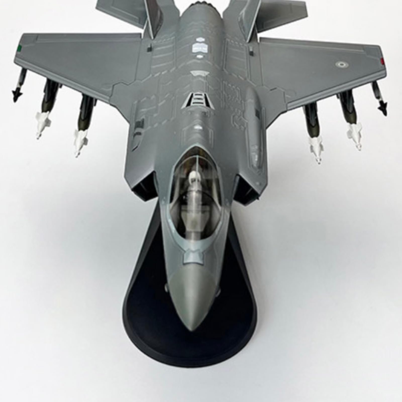 Aereo Statico F 35A Modello 1 72 Aereo da Caccia Jet Miniatura Maquette in Lega con Supporto Espositivo Profilo Rimovibili Adatto per Ufficio Collezione