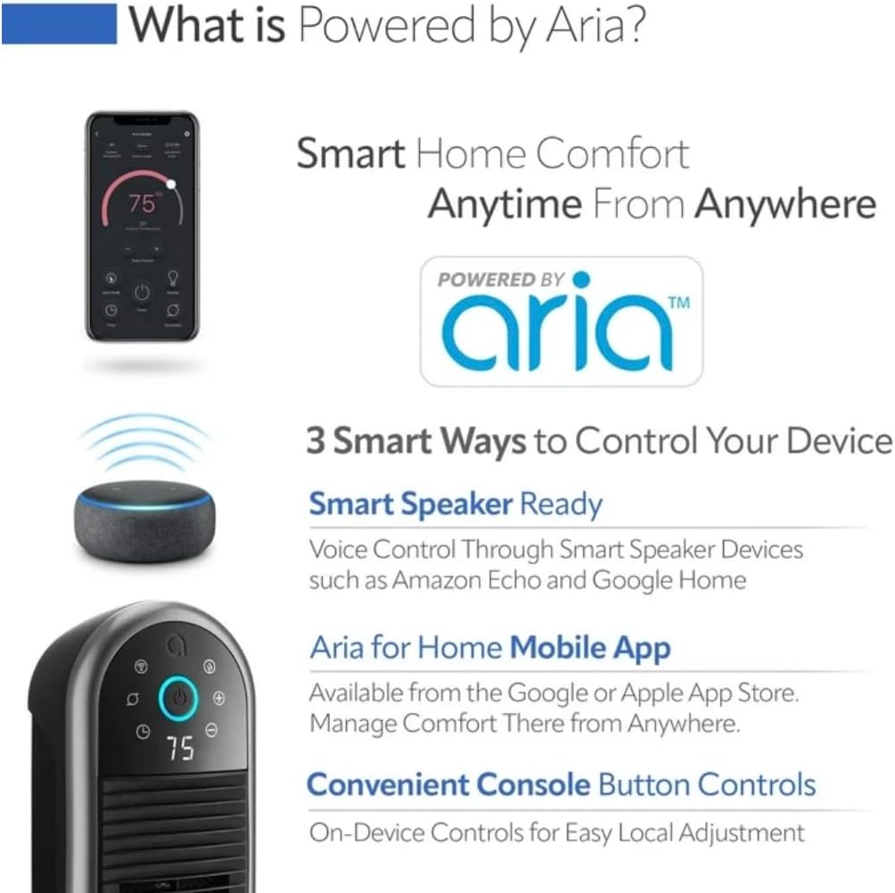 Lassko WiFi space fan/heat-Thermasmart Elite collection-Control from app-ClimaSense Technology