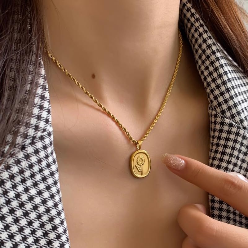 Image of 18k Gold Plated Vintage Dainty Pink Gemstone Bow Pendant Necklace Women Court Style Oval Cut Zircon Necklace