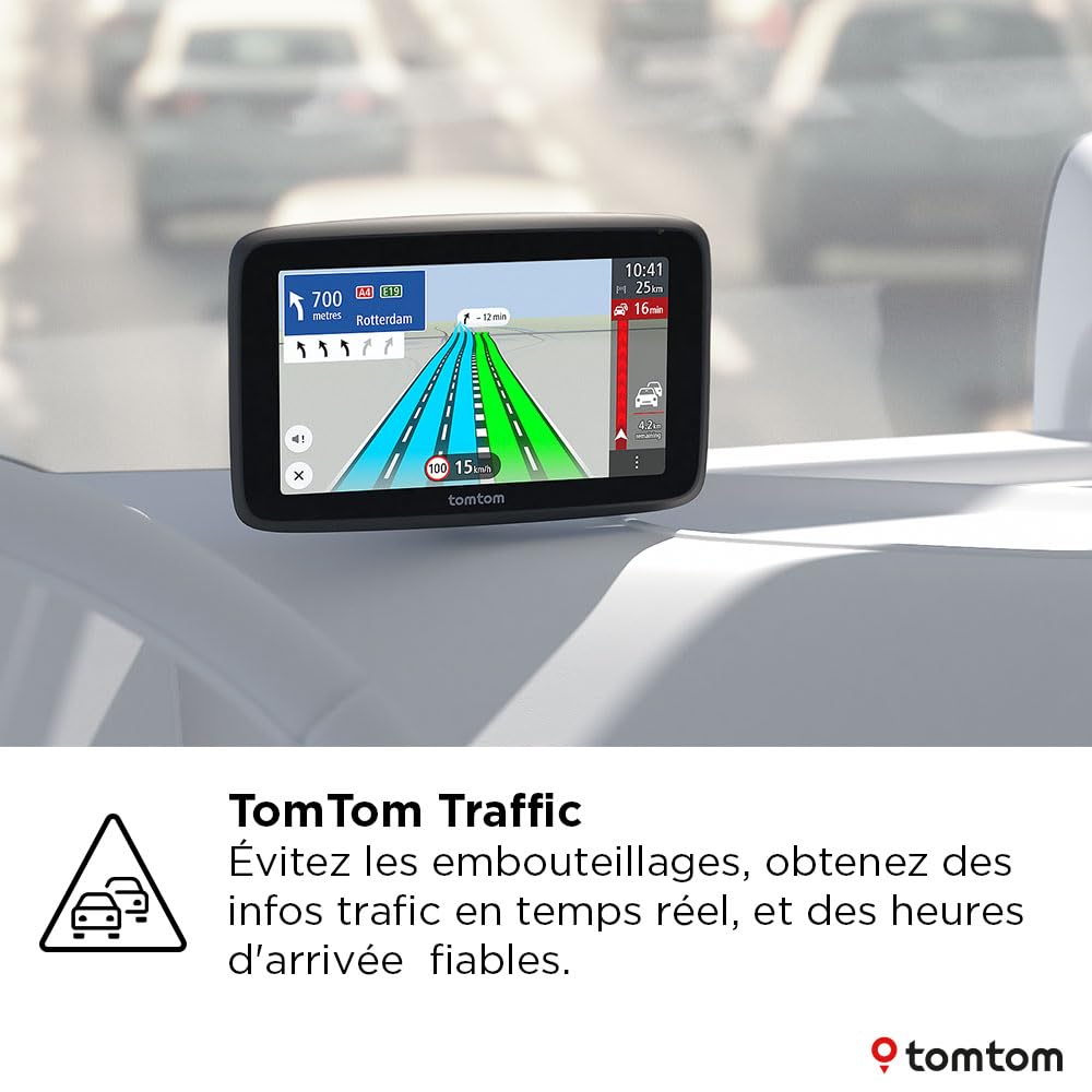 TomTom GPS Poids Lourds GO Professional 2ème génération (6 Pouces, Ecran Tactile capacitif, Carte Europe 49, et Infos trafic en Temps réel conçu pour Poids Lourds, Cars, Bus et Grands véhicules)