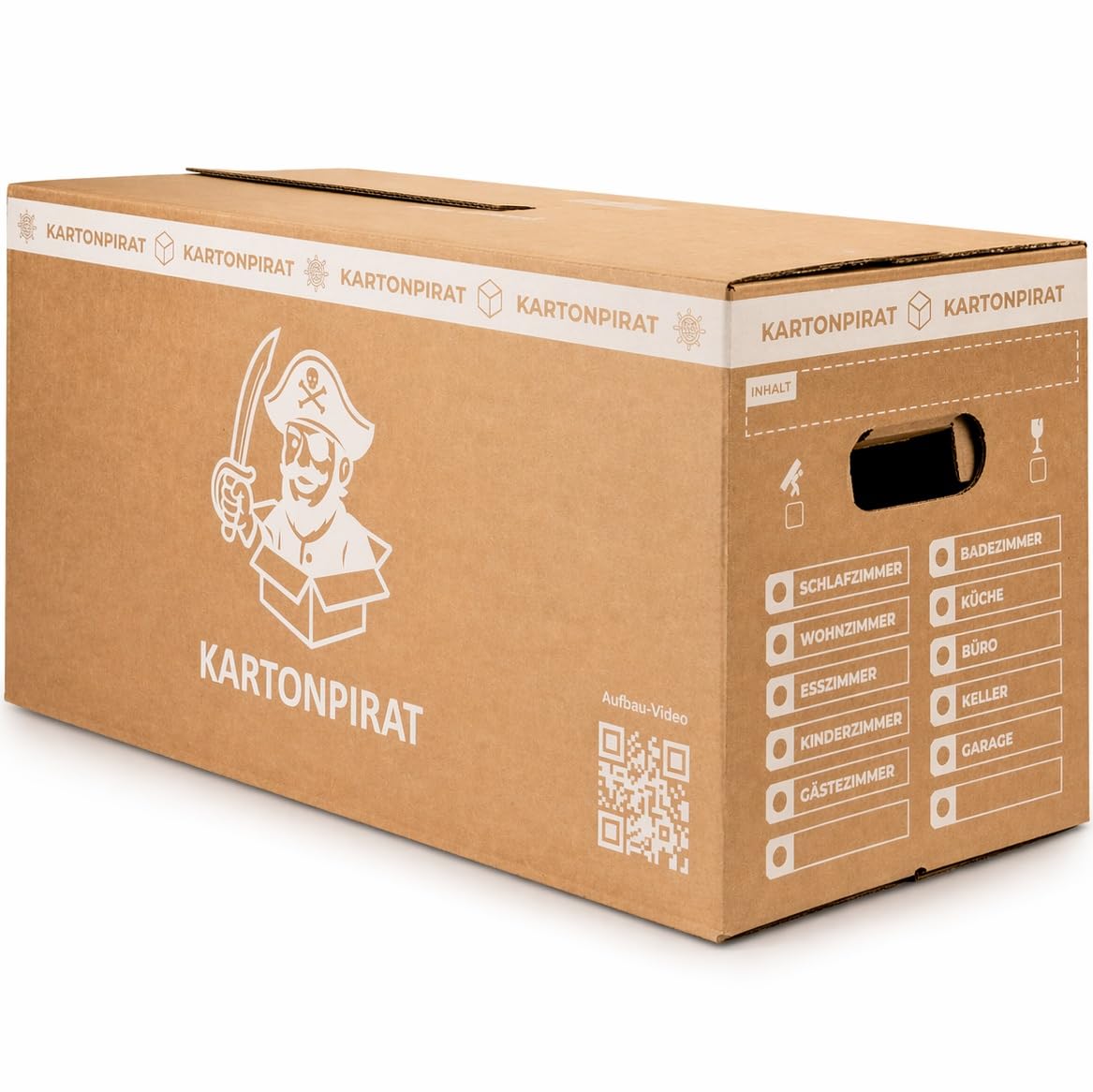 Umzugskartons 62x30x33 cm zweiwellig stabil bis 40 kg verstärkte Griffe stapelbar (20 Stück)