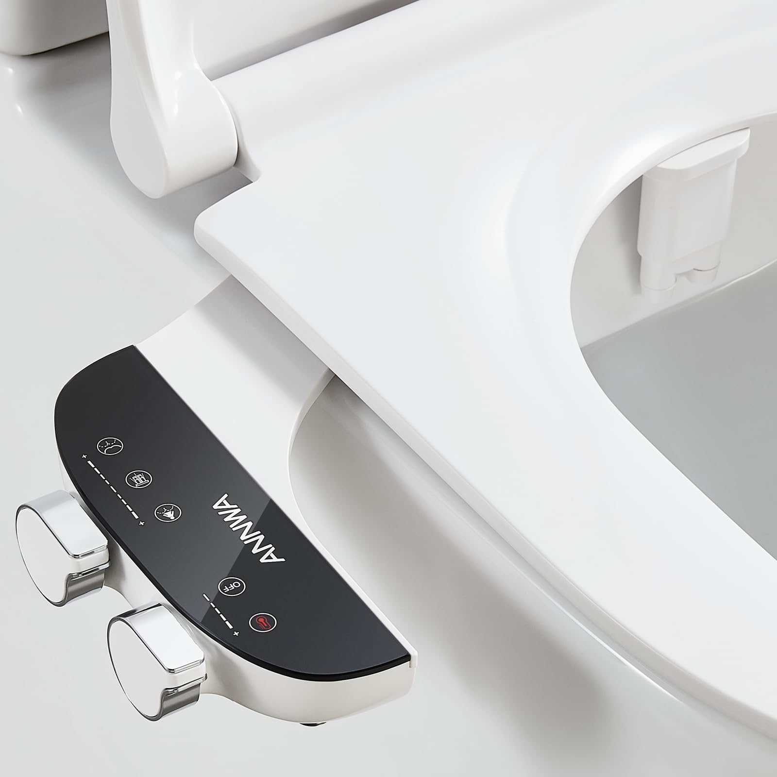 Bidé para WC con Agua Caliente y Fría, Bidet Portátil No Eléctrico con Ducha Integrada, Boquilla Retráctil Autolimpiante, Control de Presión, Limpieza Frontal y Posterior (TT18NA)