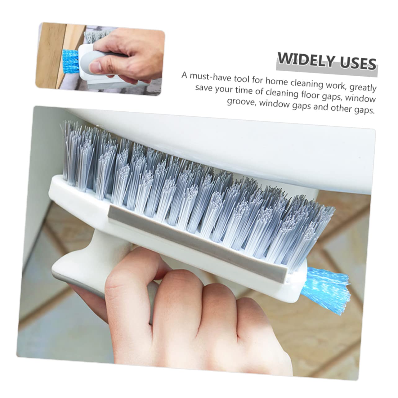 Didiseaon Window Gap Cleaning Brush Sturdy Corner Crevice Multifunctional Floor Groove Brush for Household Use