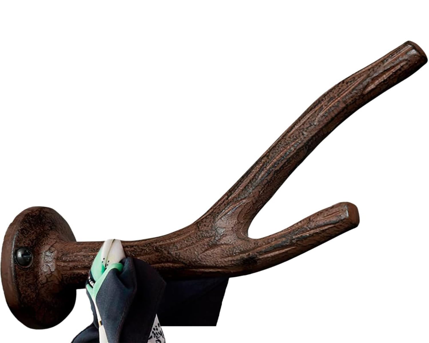 Comfify Cast Iron Branch Wall Mounted Hook - Hook for Coat, Jacket, etc - Coat Hook - Vintage, Rustic, Decorative - with Screws and Anchors - 5.5"