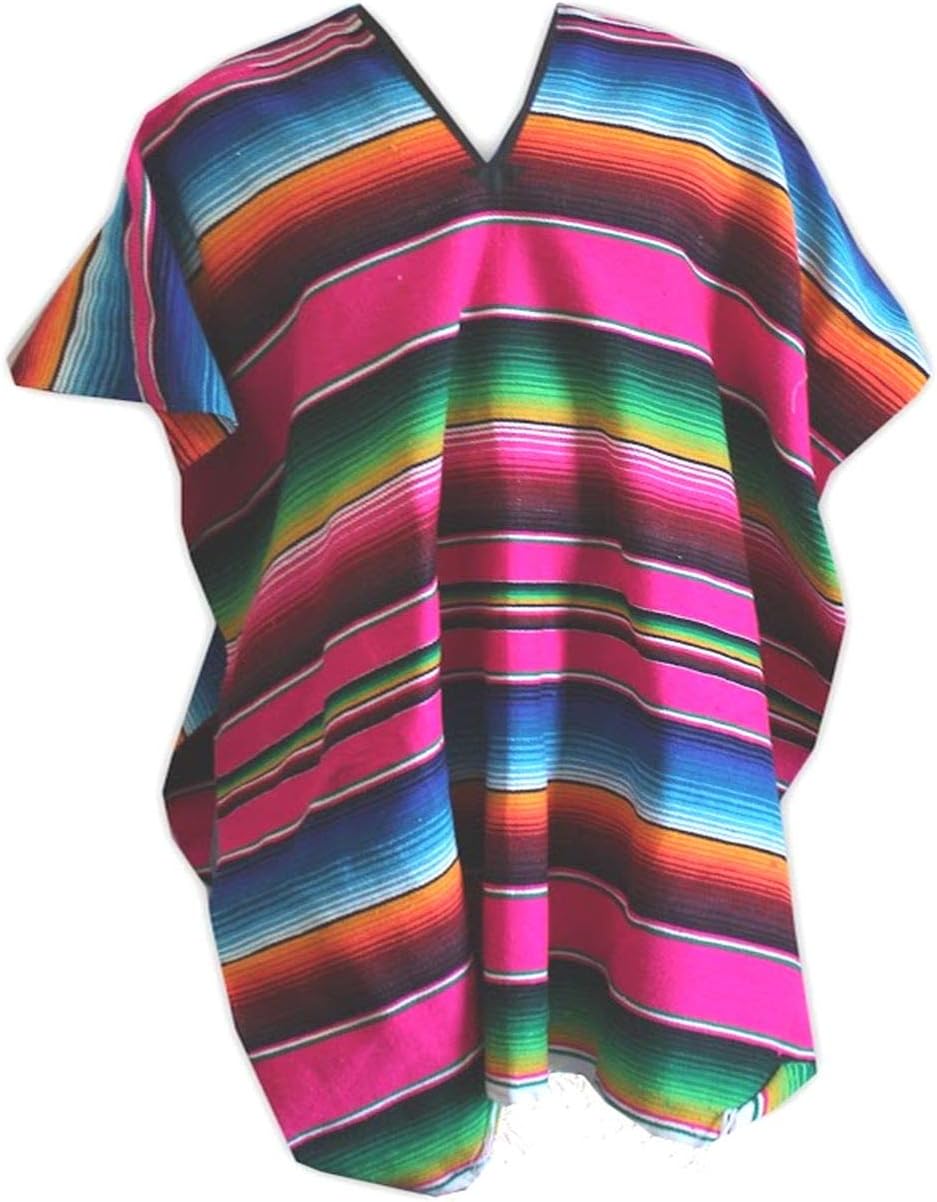 Del Mex Mexican Serape Adult Poncho