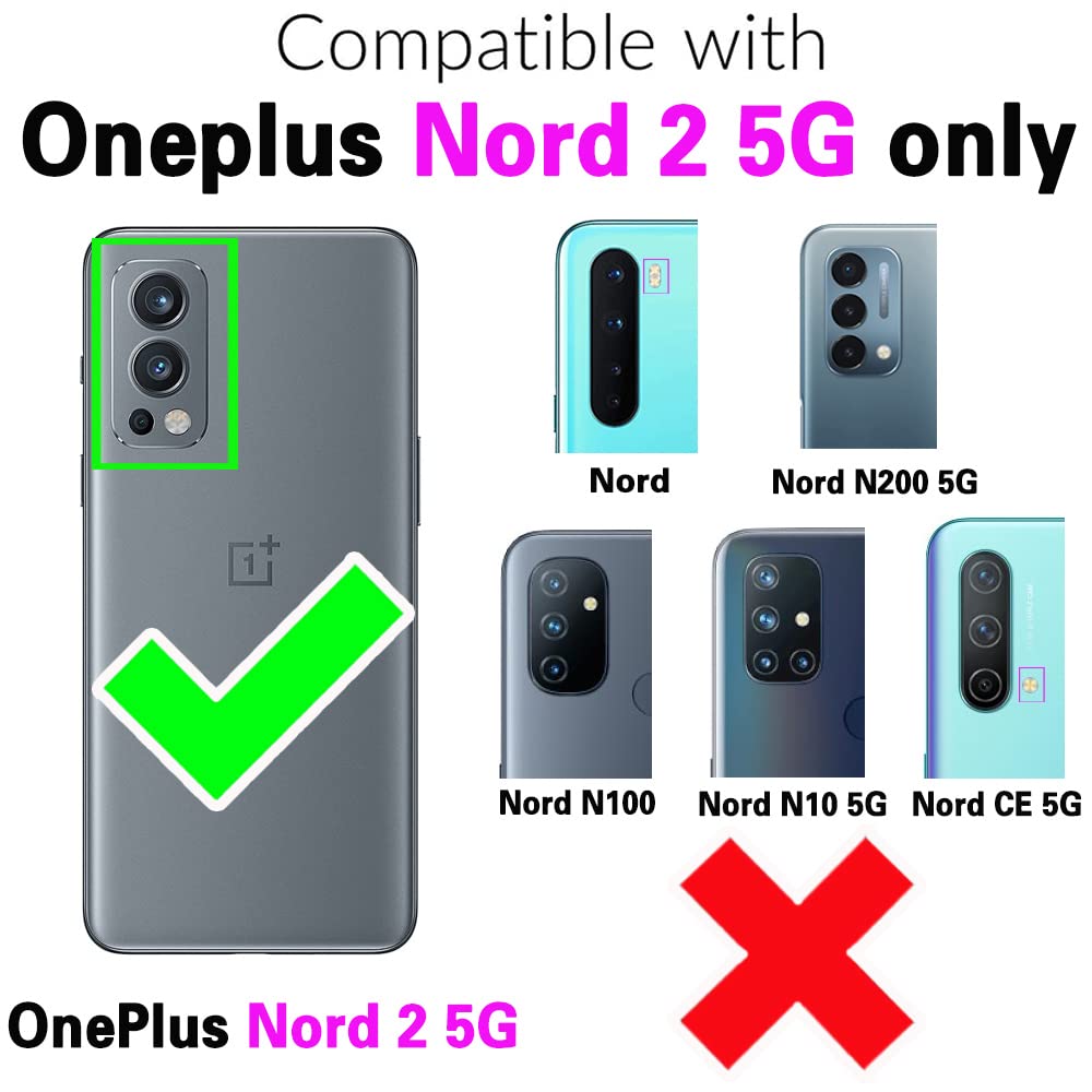 Asuwish Custodia per telefono per OnePlus Nord 2T 5G Portafoglio con protezione dello schermo in vetro temperato girasole in pelle sottile flip cover porta carte stand cell One Plus On 1 Plus