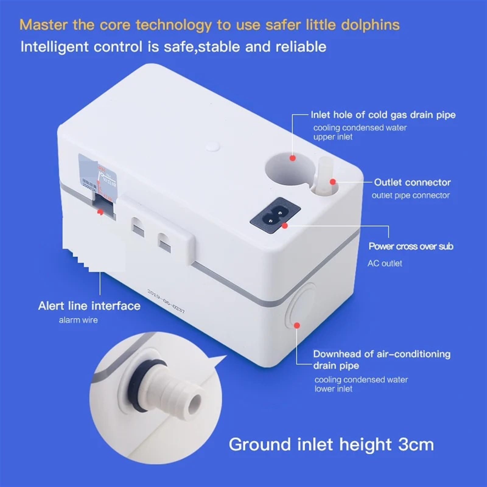 Pompe de Relevage Climatisation, Pompe de drainage de climatisation Drainage automatique de climatisation Pompe de levage de condensat de climatisation Outil de drainage
