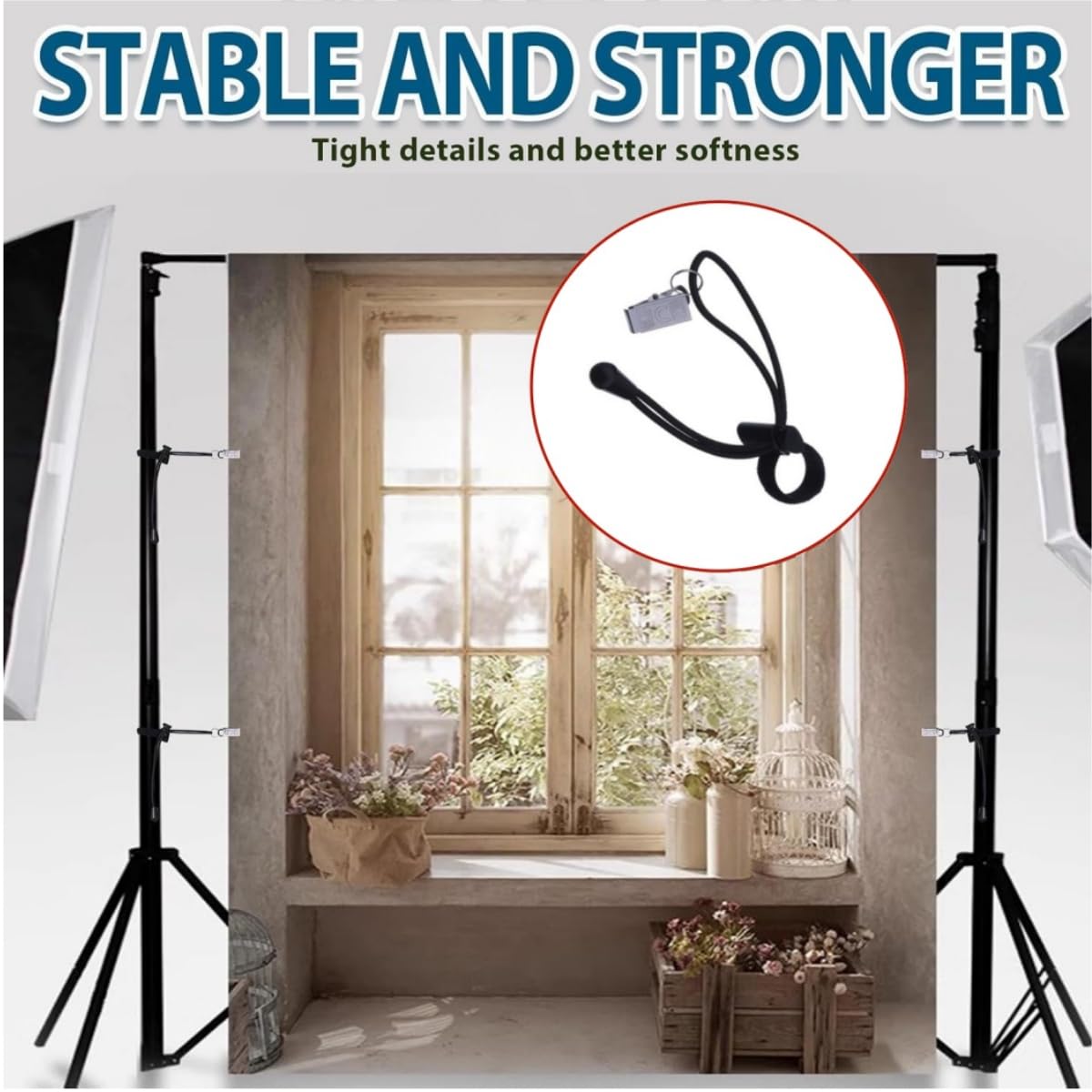 Hintergrund Klammer Clips,12 Stück Hintergrund Klammer Halter Halter,Elastischem Seil Hintergrund Clips Hintergrundhalter Fotowand Hintergrund Klammern, für Foto Video Studio