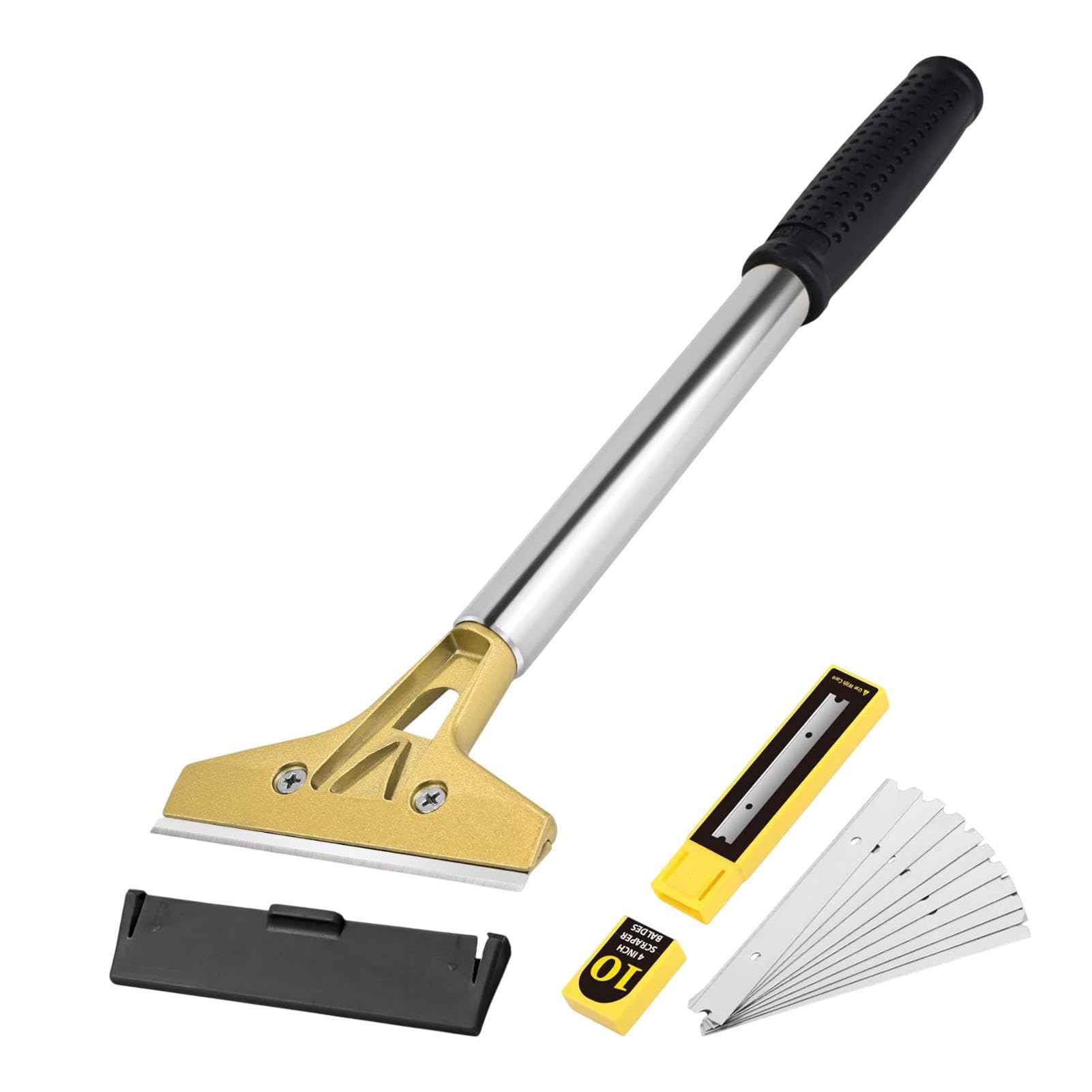 Raschietto Per Carta Da Parati - Con 10 Lame, Manico In Gomma, Per Rimozione Facile Di Adesivi E Vernice