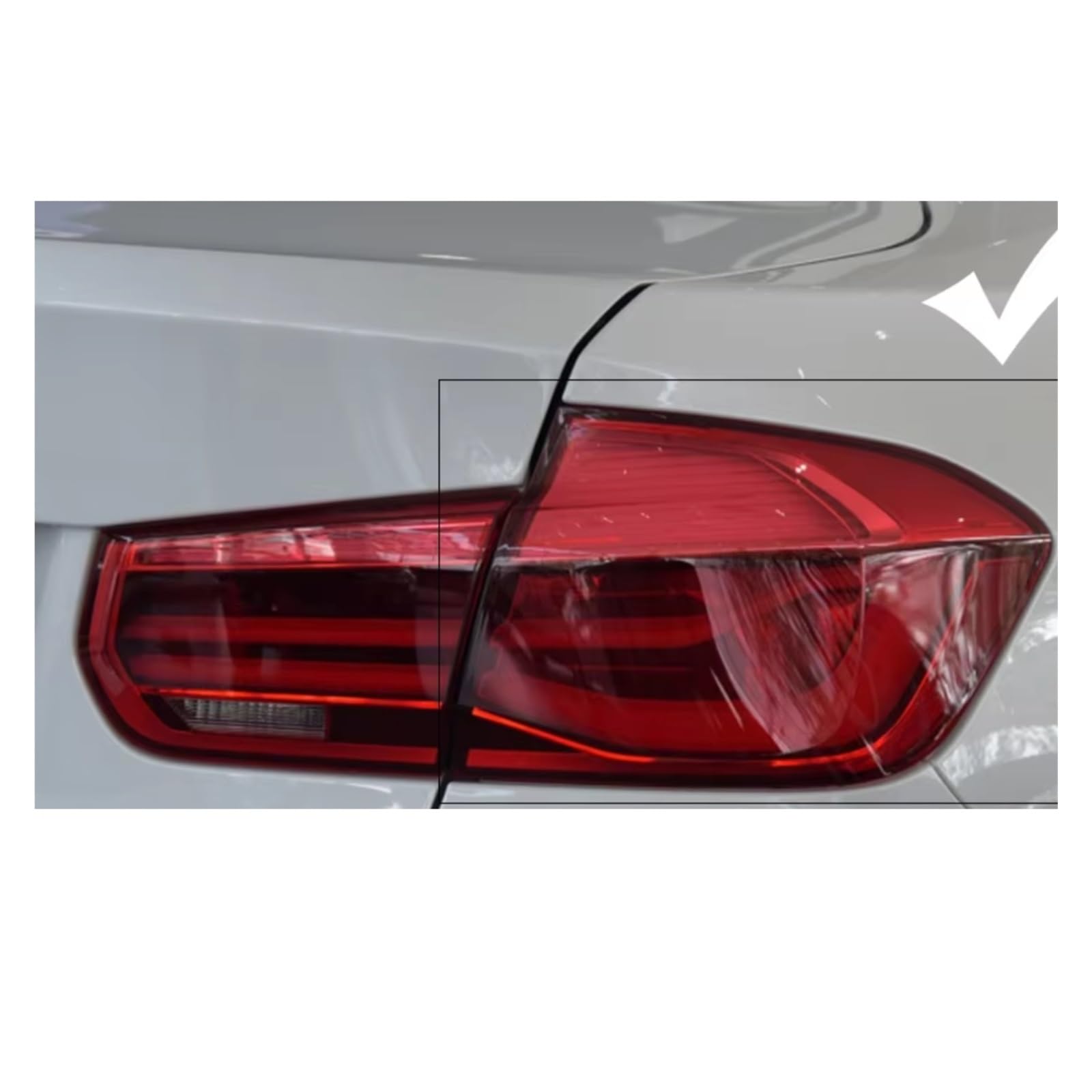 Coprifaro Posteriore Compatibile Con Per 3 Series F30 316 318 2016-2019 Componenti Dell'alloggiamento Della Copertura Esterna Luce Posteriore Dell'auto Delle Luci Freni(Outside Left)
