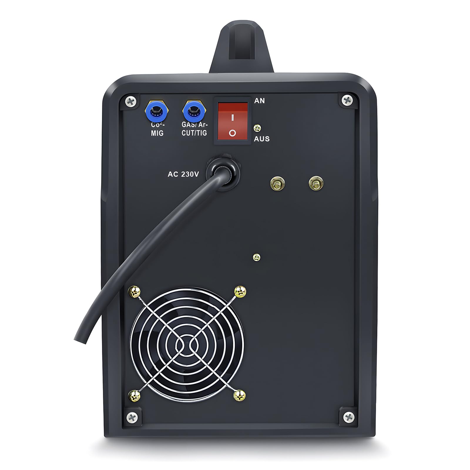 SET de soldadora combinada 4 en 1 TCM250 - MIG/MAG, TIG, MMA y corte por plasma (200A) con accesorios, inversor IGBT - set completo para profesionales y aficionados al bricolaje