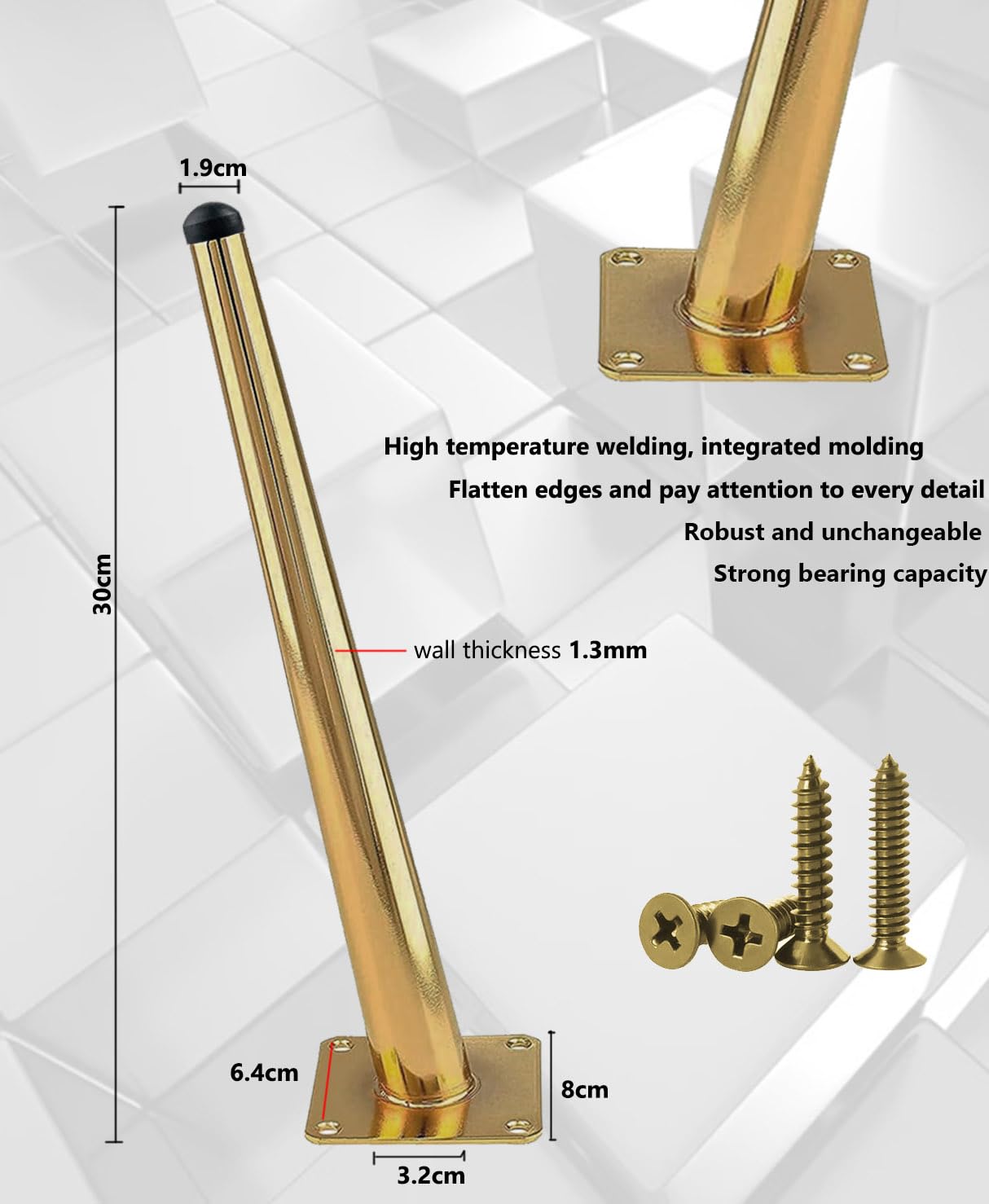 TempFoo Metal Furniture Legs 12 Inch - Image 2