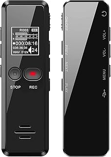 Digital Voice Recorder, Tschisen recorder with 8GB Dictaphone Voice Recorder with MP3 Player, Voice Recorder professional ...