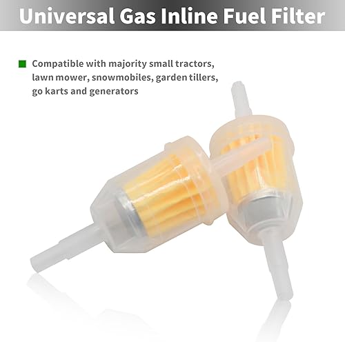 Miniatura 2 de 36 filtros universales de combustible en línea de gas de repuesto para motores pequeños de 14 pulgadas x 516 pulgadas, filtro de combustible