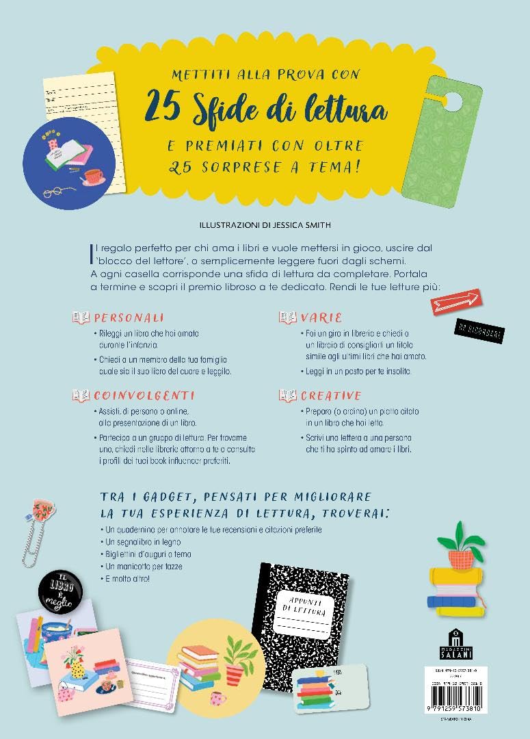 Book challenge. Completa una sfida, apri una casella e scopri il tuo premio a tema libri!