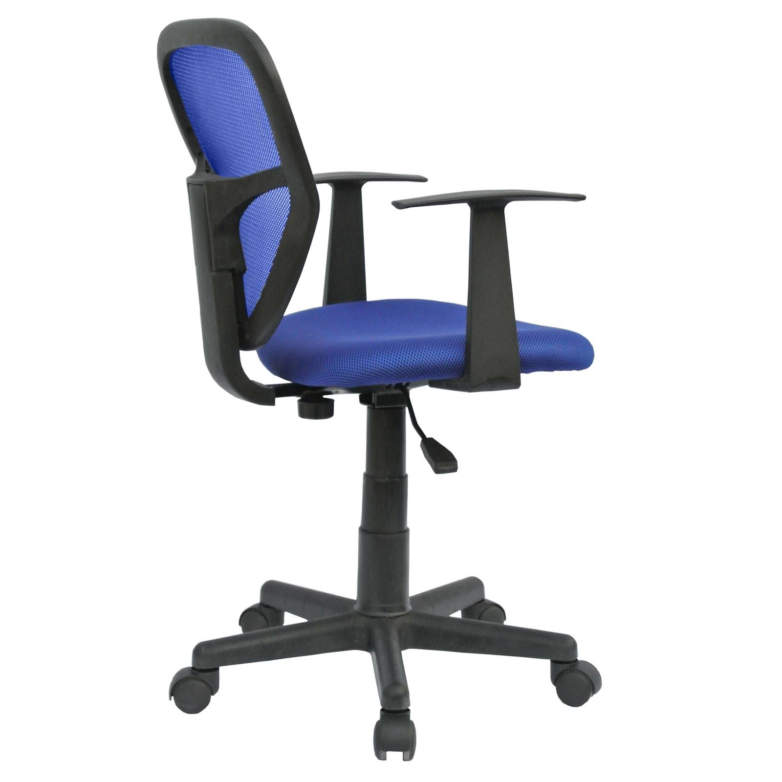 CARO-Möbel Studio Kinderdraaistoel, ergonomische bureaustoel met armleuningen, verstelbaar, rood, ideaal voor kinderen, ademend mesh, eenvoudige montage, tot 80 kg