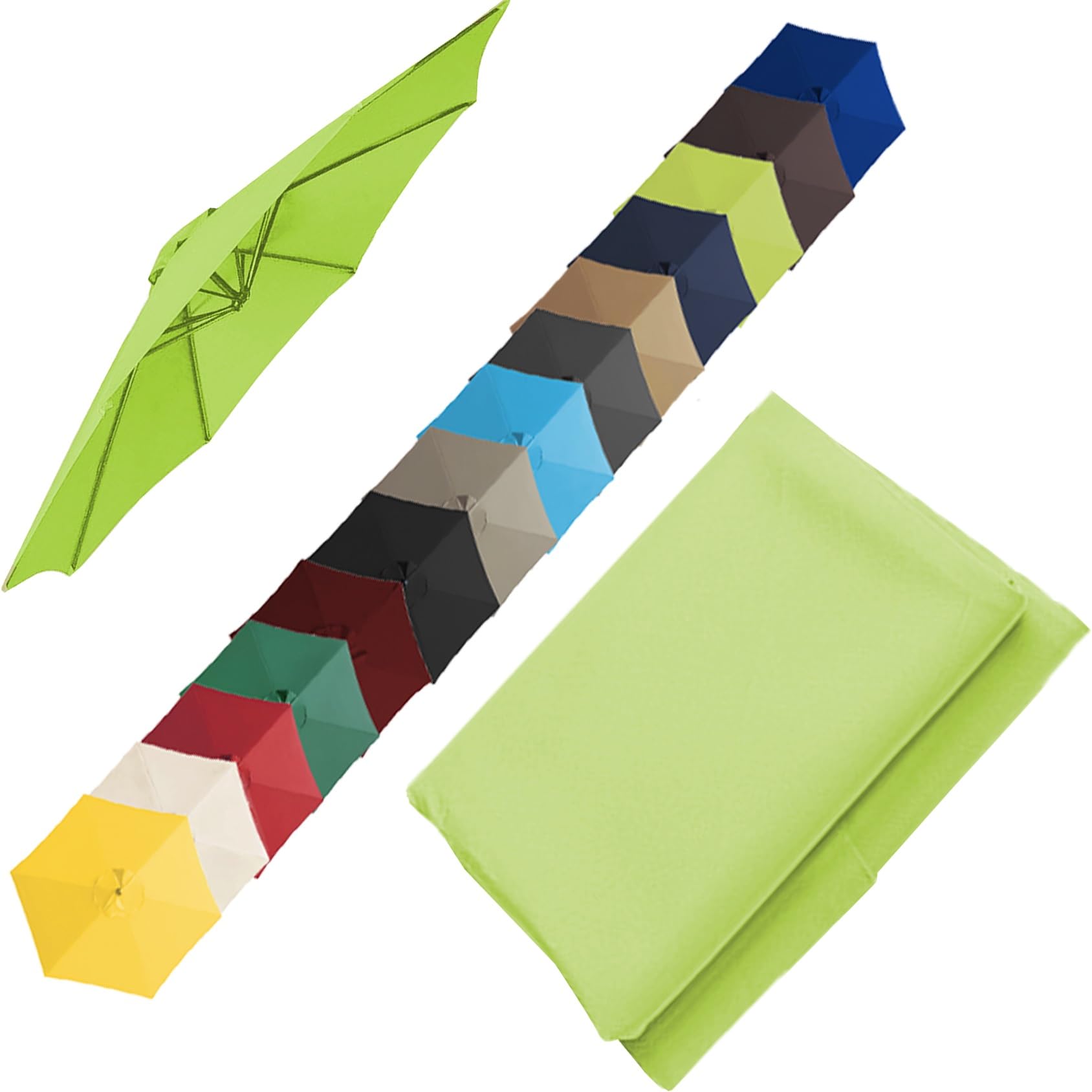 Replacement Canopy Top, Patio Umbrella Replacement Cloth, Garden Canopy Cover Replacement Cover For 200cm(6.5')-6 Arms 270cm(8.8')-6 Arms 270cm(8.8')-8 Arms 300cm(9.8')-6 Arms 300cm(9.8')-8 Arms(Color