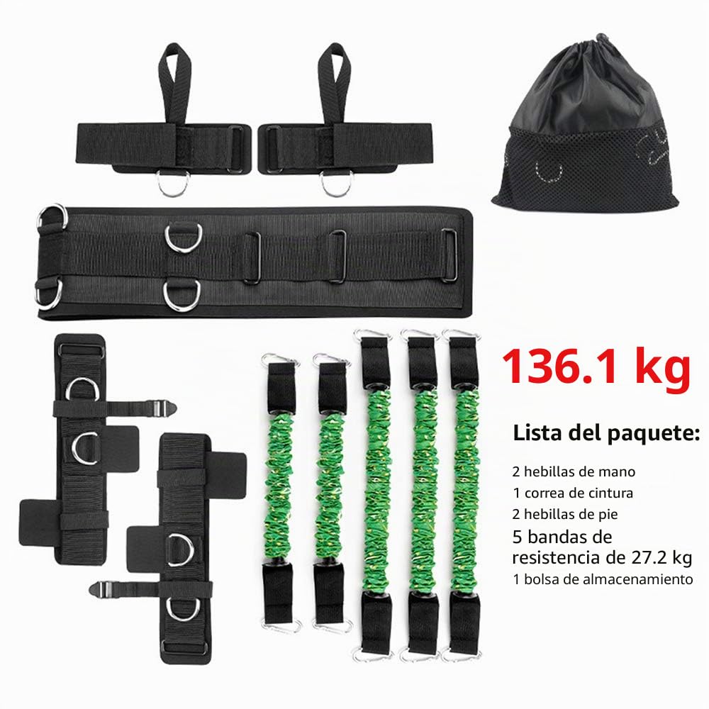 Juego de Bandas de Resistencia de Boxeo para Velocidad y Agilidad, Banda de Entrenamiento, Bandas de Ejercicio de Tobillo, Correas de Tobillo para Entrenamiento de Resistencia, Mejora la