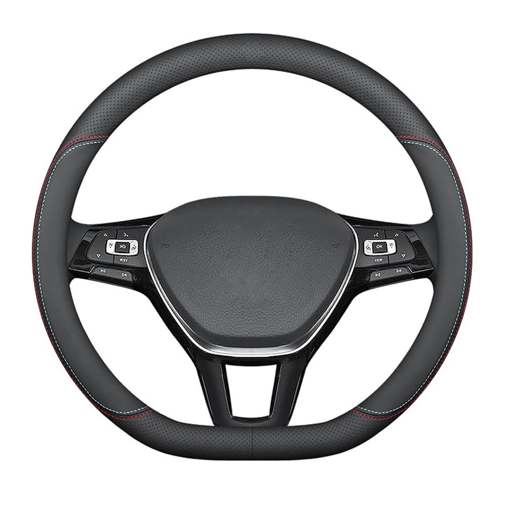 Funda Para Volante VW T-Roc R-Line 2020-2025 – Cuero Microfibra Antideslizante, 37-39 Cm, Forma En D