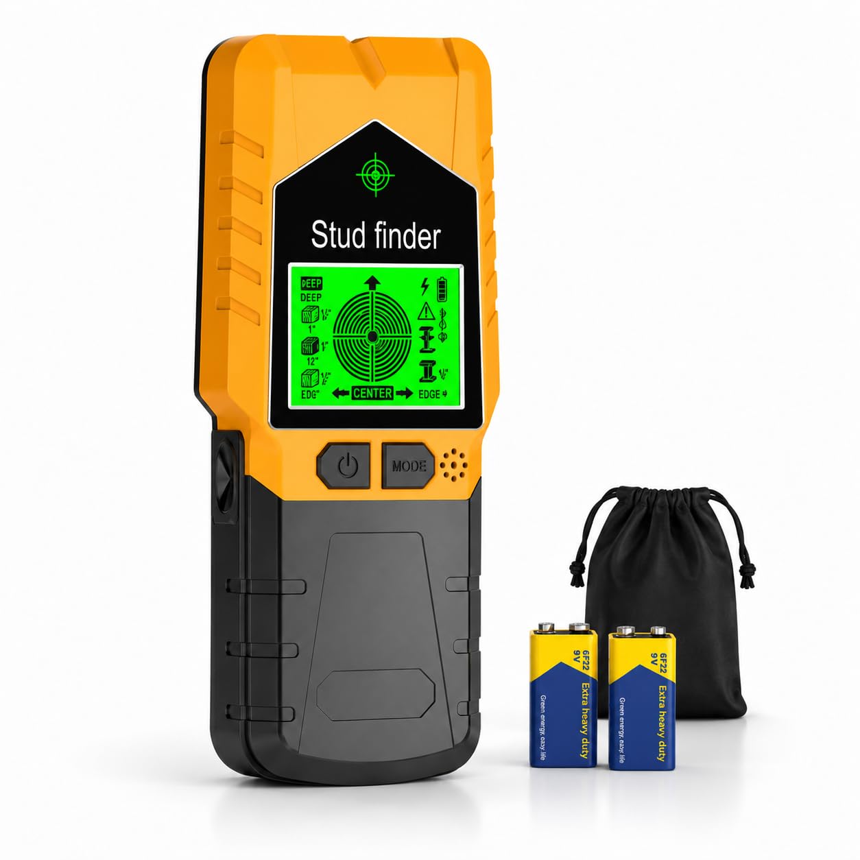 6-in-1 Stud Finder Wall Scanner for Wood, Metal, AC Wires, Pipes & Nails