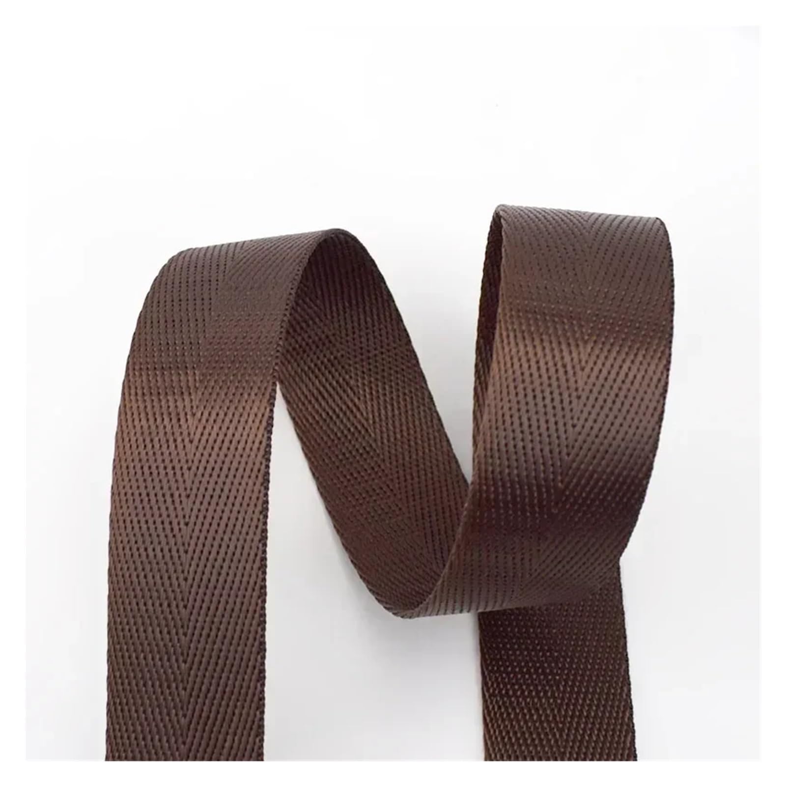 10Meters 20-50mm Nylon Webbing Tapes Ribbons for Belt Dog Collar Backpack Strap by The Meter Bias Binding DIY Sewing Accessories(RD001-Coffee,20mm)