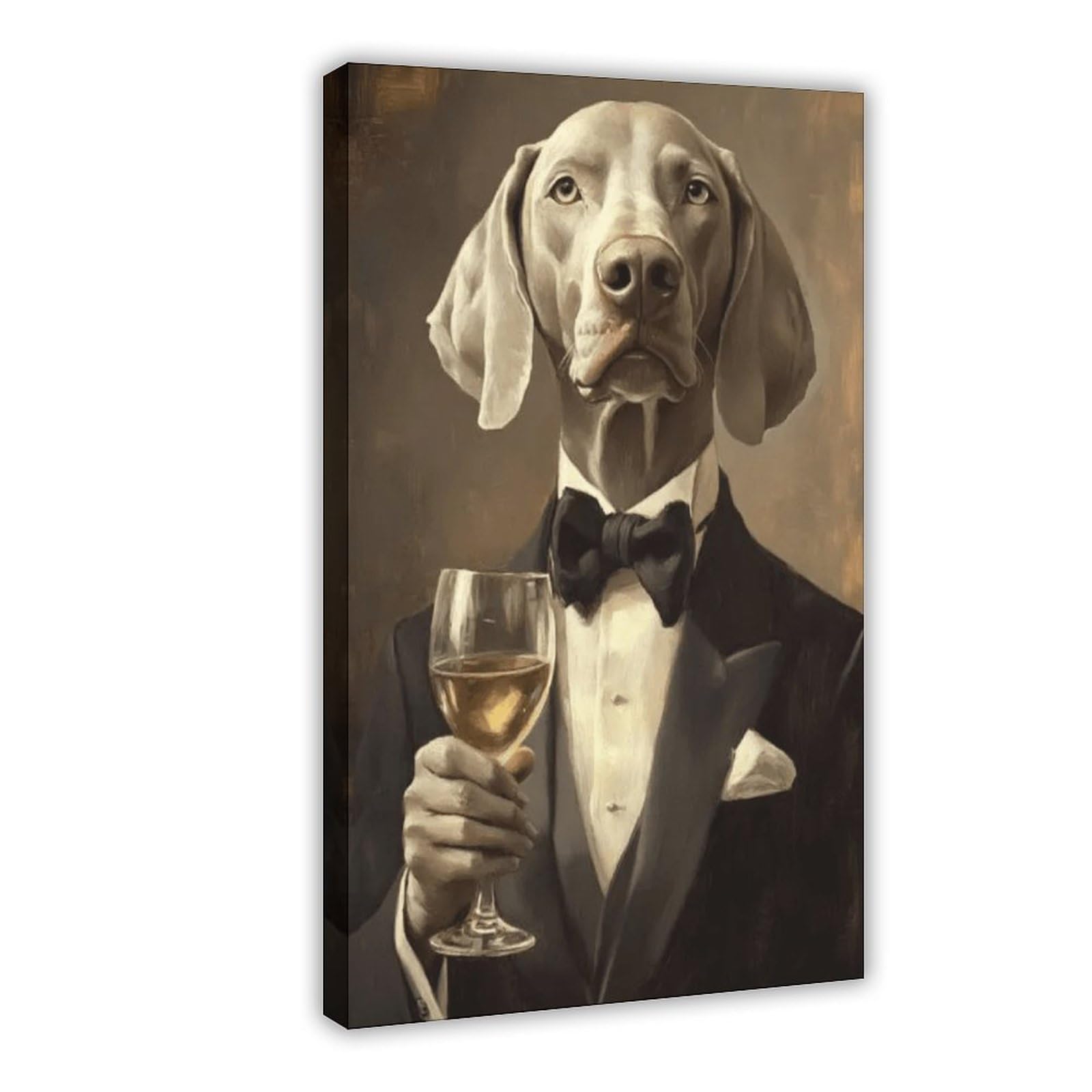Nffbgfd Weimaraner In Tuxedo Canvas Poster Bedroom Decor Landscape Decor Gift 12X18inch(30X45cm)